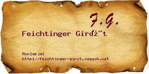 Feichtinger Girót névjegykártya